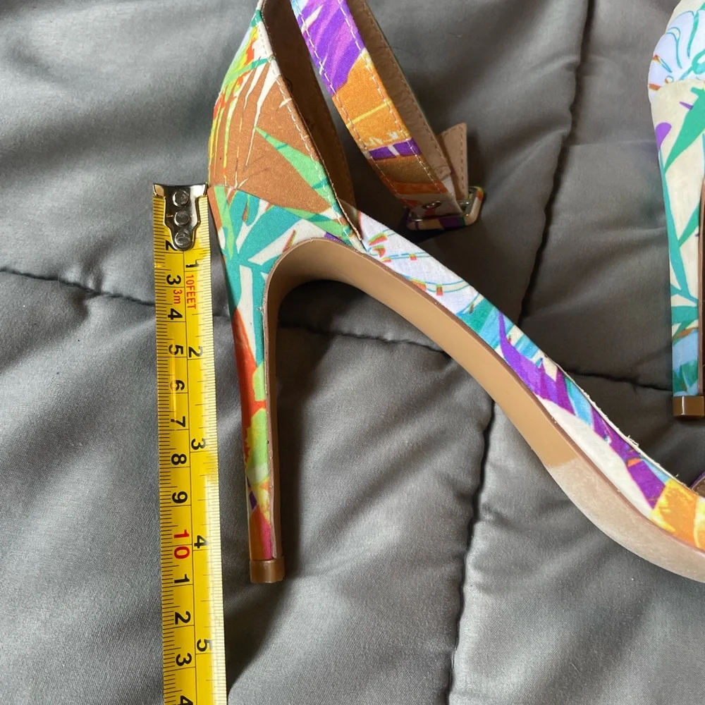 Liliana Multicolor Floral Strappy Heels - Picture 8 of 10